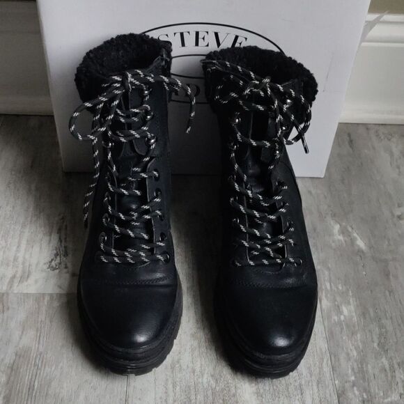 Steve Madden Keystone black faux fur bootie - Picture 9 of 10